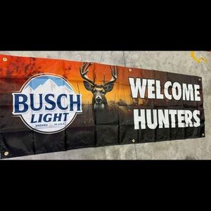 NEW Busch /Busch Lite Logo Only Hunting - Welcome Hunters 2x6 Banner